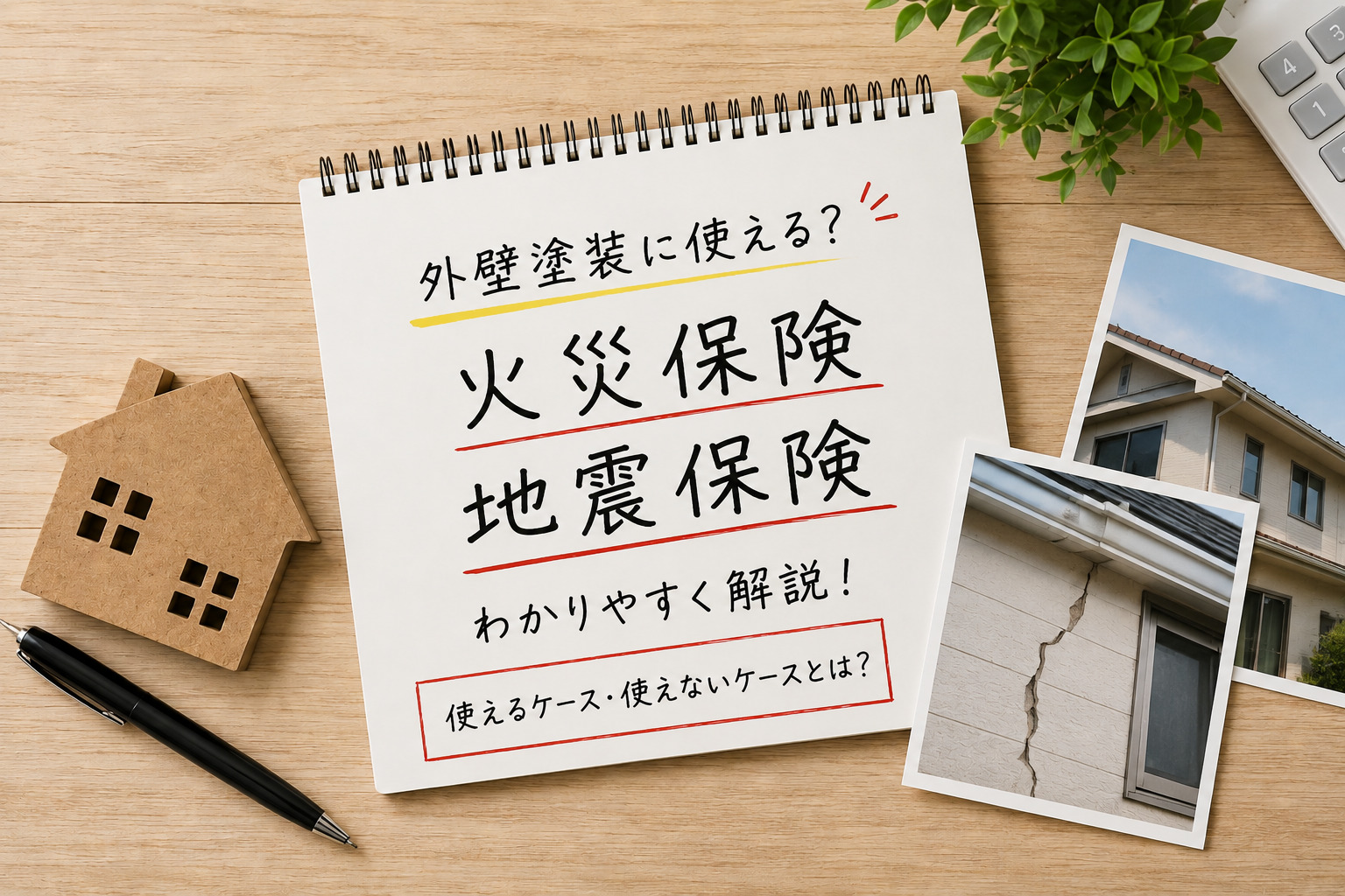 火災保険と地震保険は外壁塗装に使える？
