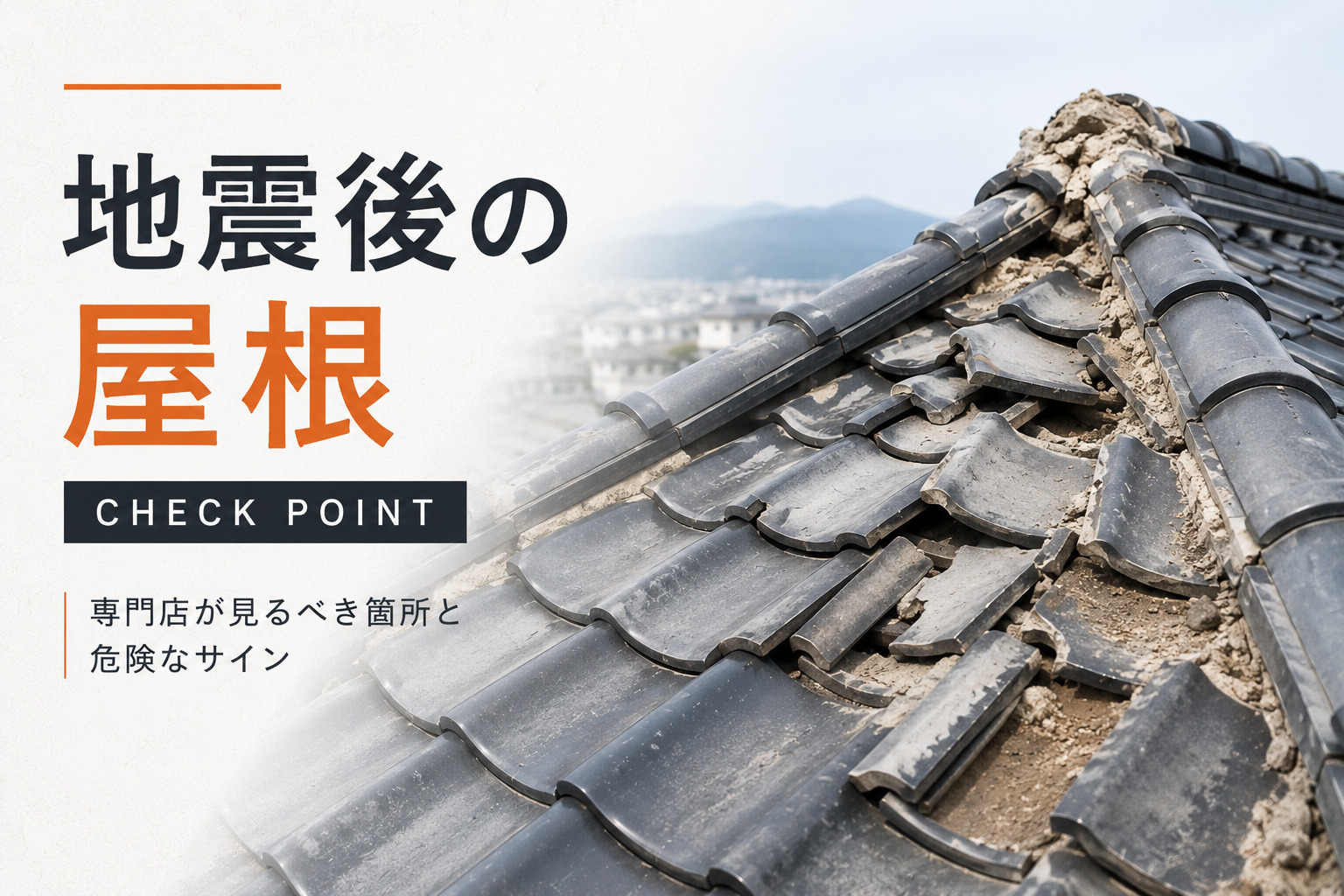 地震後の屋根チェックポイント