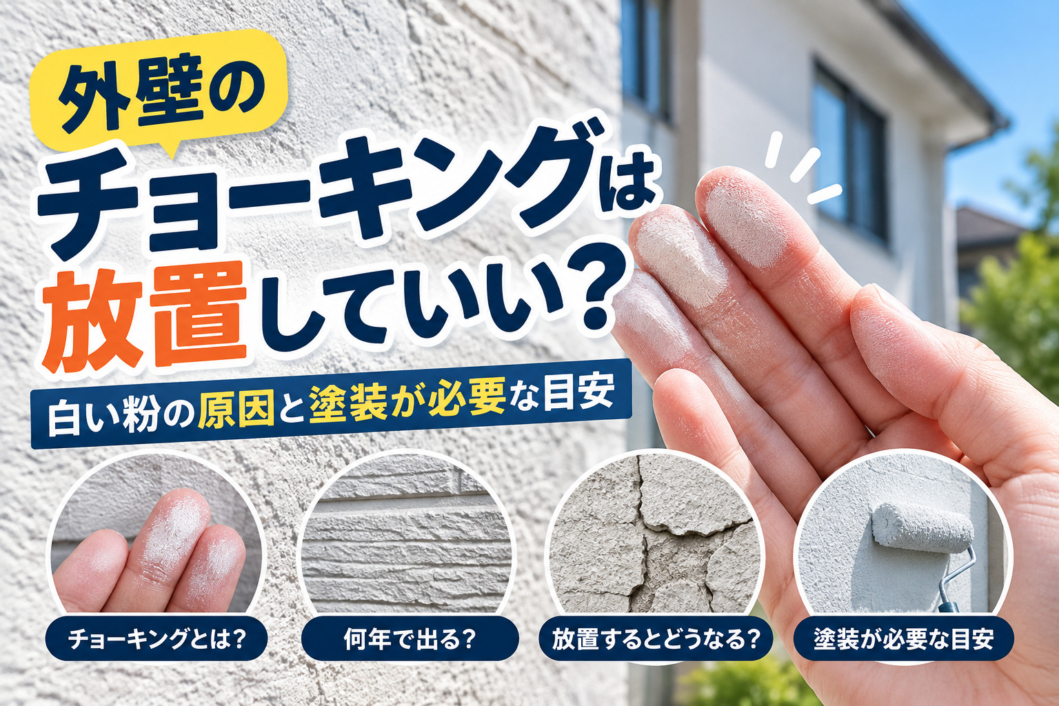 外壁チョーキングの見分け方